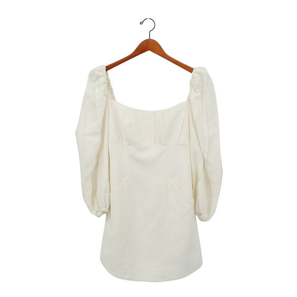 C/MEO Collective Over Again Long Sleeve Ivory Mini Dress S 4 - Picture 4 of 7